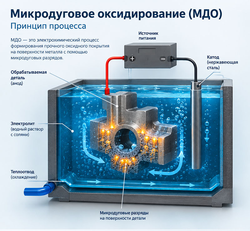 Микроструктура керамического слоя после МДО